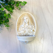 Immaculate Heart Holy Water 8"H