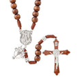 St. Michale Paracord Brown Rosary