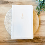 NRSV Catholic Bible Gift Edition White Leathersoft