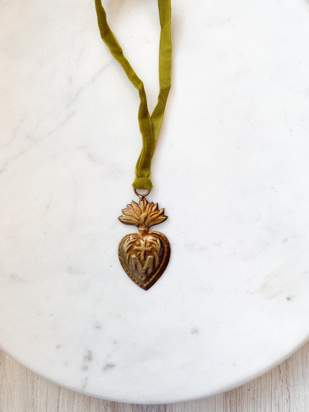 To Jesus Through Mary Sacred Heart Ornaments