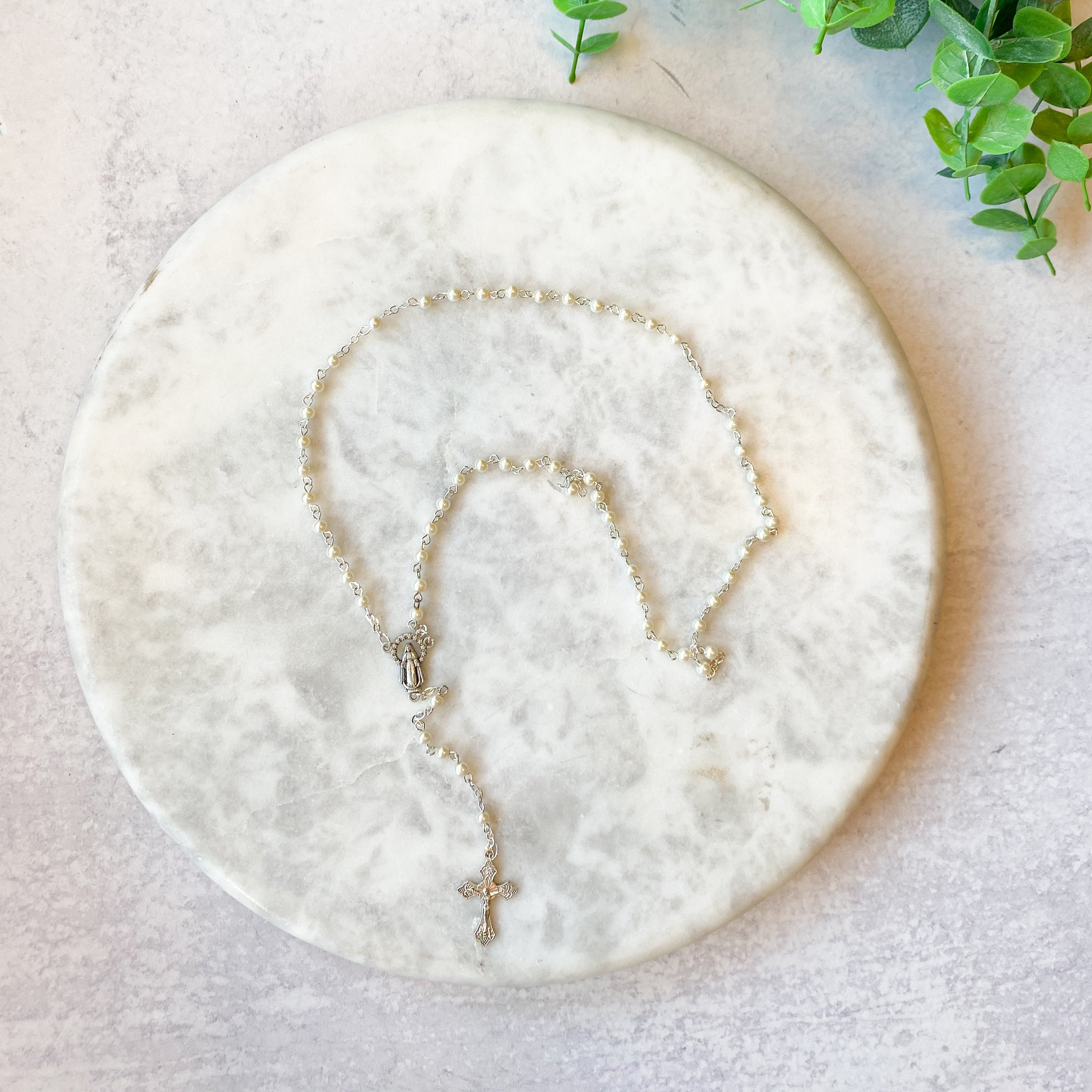 White Pearl Rosary