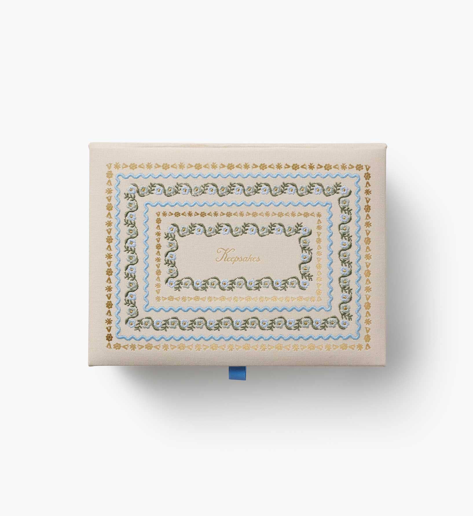 Delphine Large Embroidered Keepsake Box