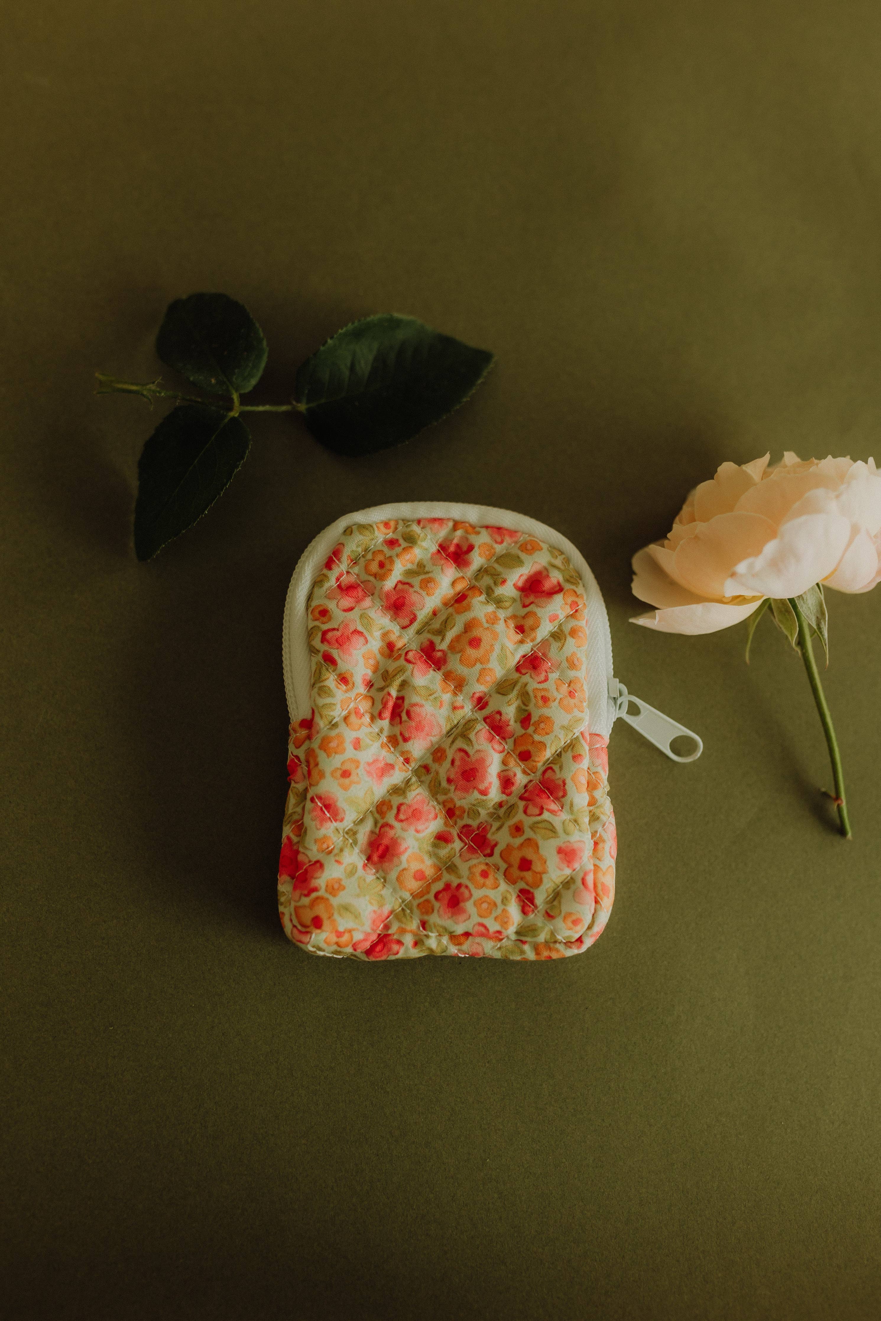 Bright Blooms Rosary Pouch
