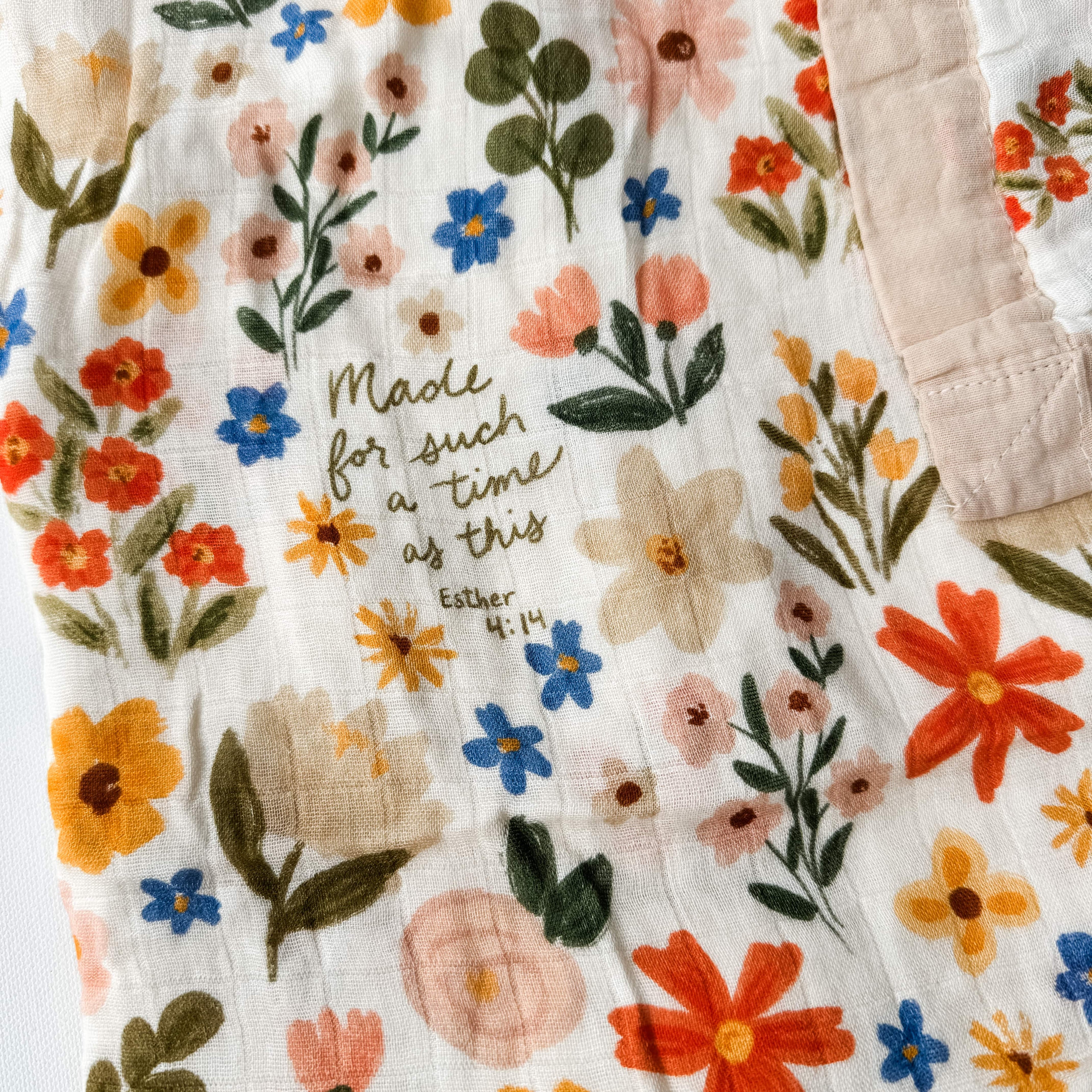Esther 4:14 Luxury Double Sided Muslin Catholic Blanket