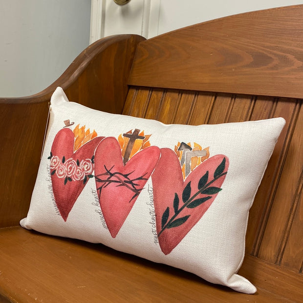 3 Hearts Lumbar Pillow