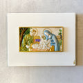 Holy Family on 11"x14" White & Gold Board