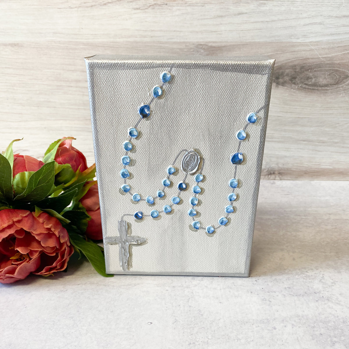 5x7 Rosary Canvas (Assorted Colors)
