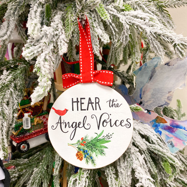 Cardinal Chorus Assorted Wood Disc Ornament