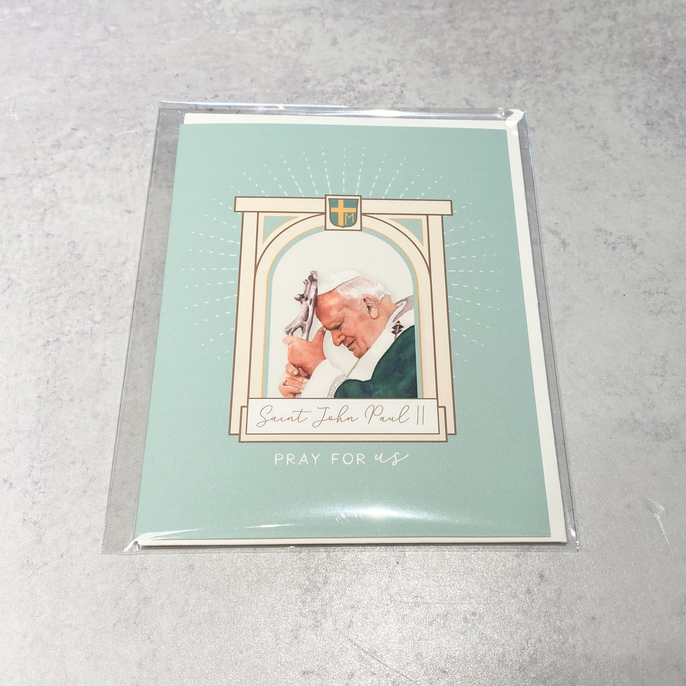 St. John Paul II Novena Card | Vatican Design | Blue