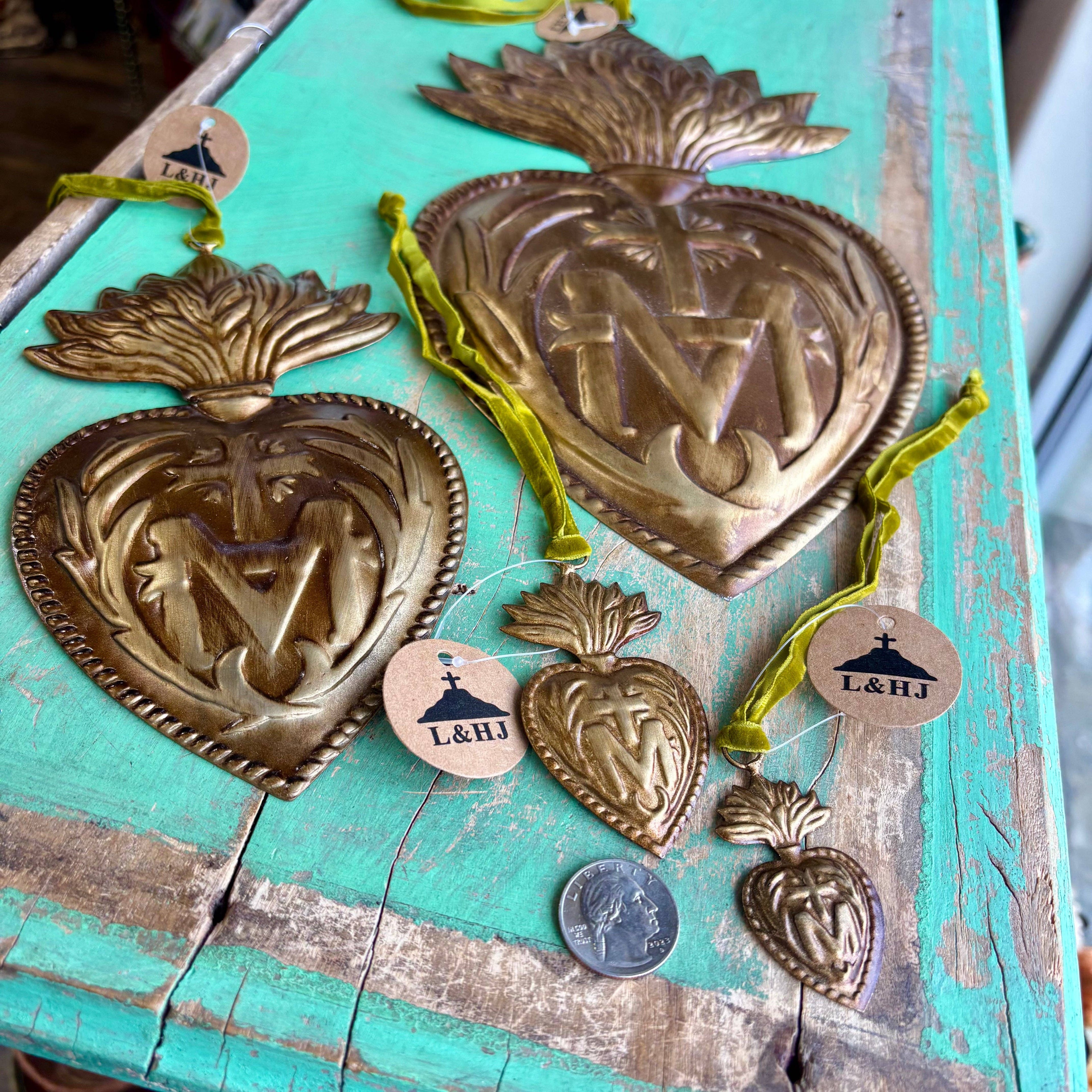 To Jesus Through Mary Sacred Heart Ornaments