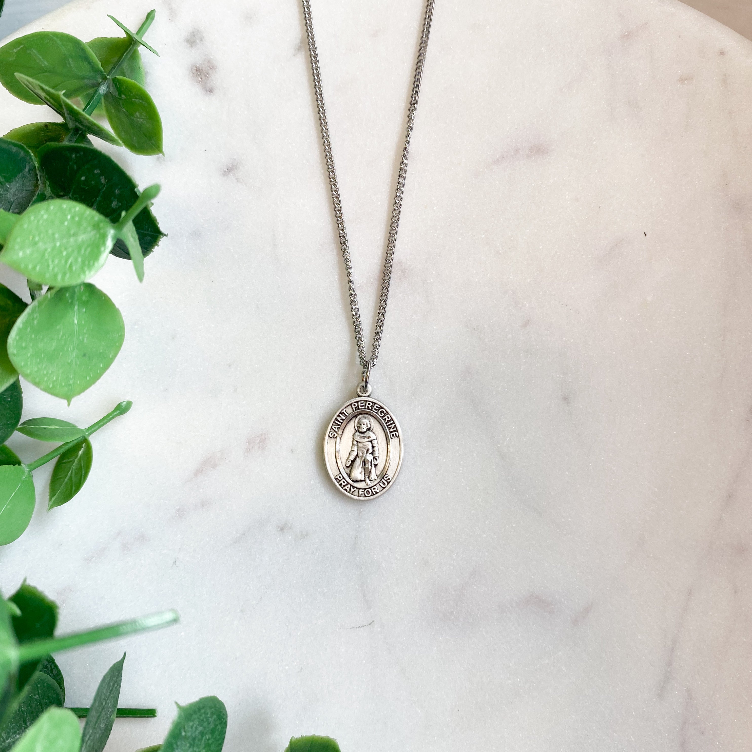 Sterling Silver St. Peregrine Necklace