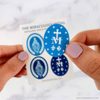 Mini Miraculous Medal Vinyl Sticker Sheet