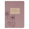 Journal Classic Zip Dusty Mauve Be Joyful 1 Thess. 5:16