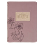 Journal Classic Zip Dusty Mauve Be Joyful 1 Thess. 5:16
