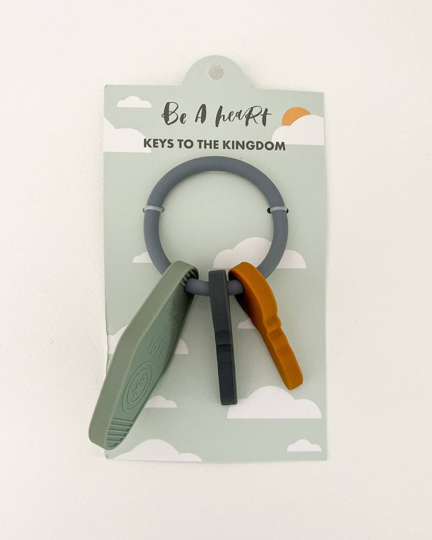 Keys to the Kingdom Silicone Teether | Catholic Baby Gift