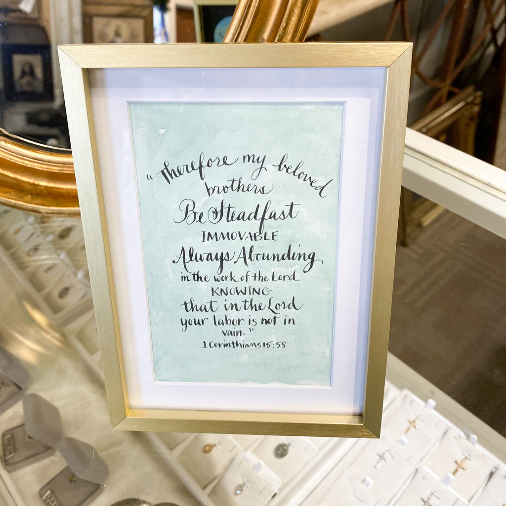 4x6 Gold Framed Scriptures; Quotes