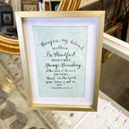 4x6 Gold Framed Scriptures; Quotes