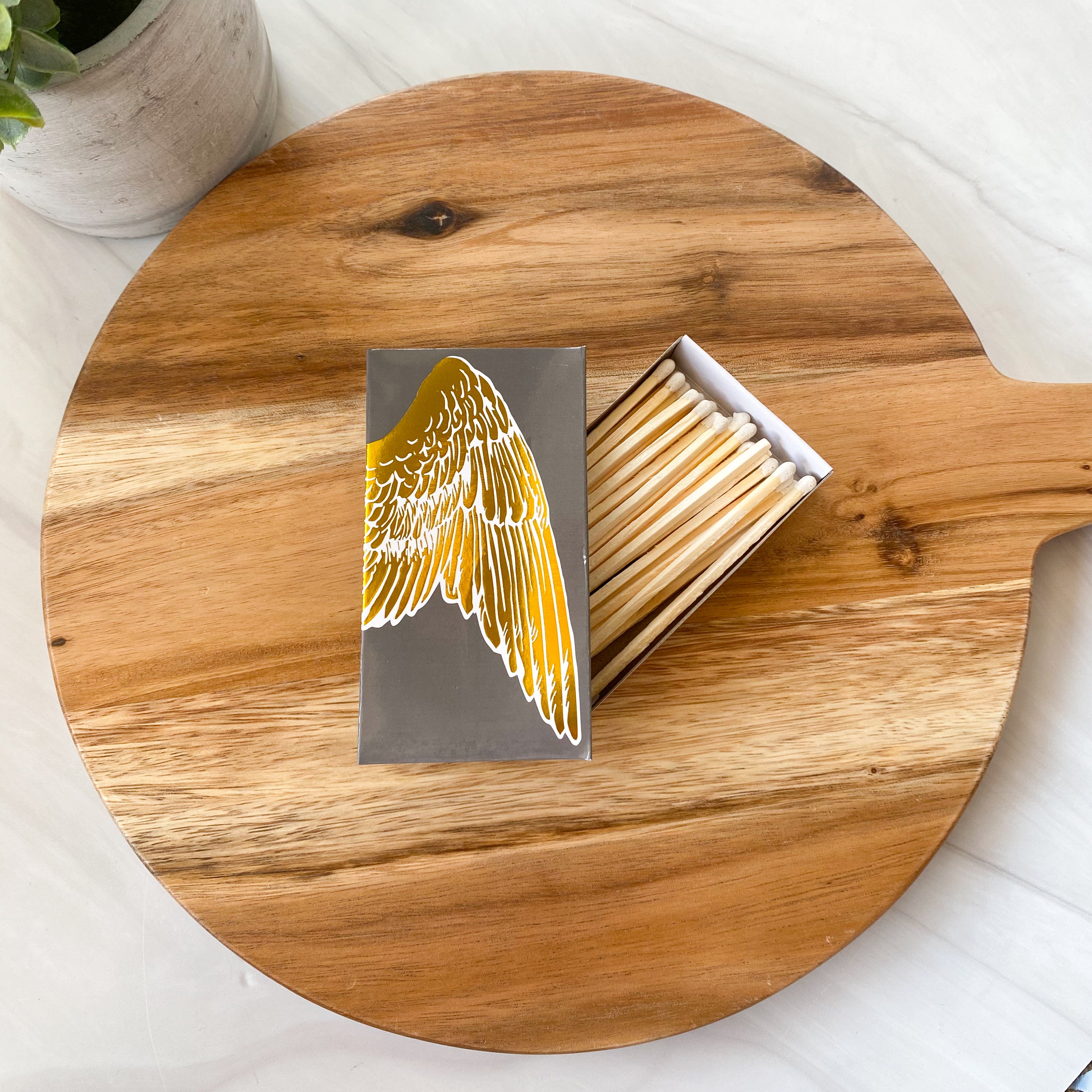 Wings with Gold Foil Design Matches