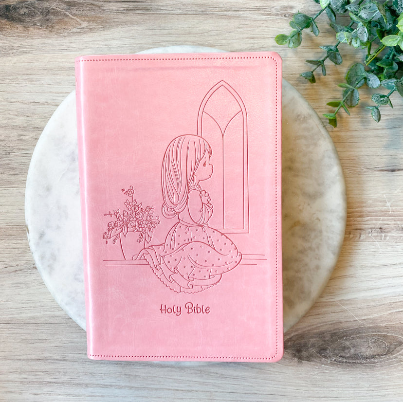 NRSVCE Precious Moments Bible Pink Leathersoft
