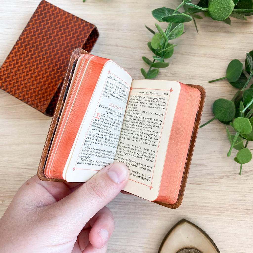 Antique French 1797 Missal extra small