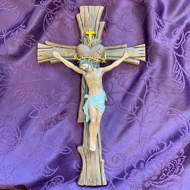 13"H Sacred Heart of Jesus Crucifix