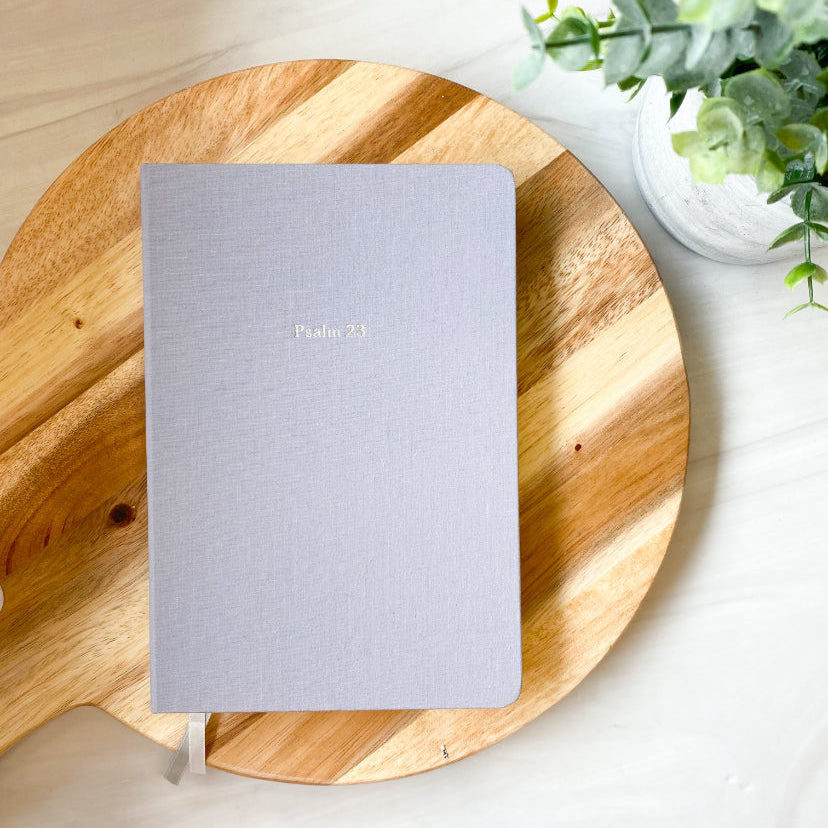 Psalm 23 Embossed Linen Notebook