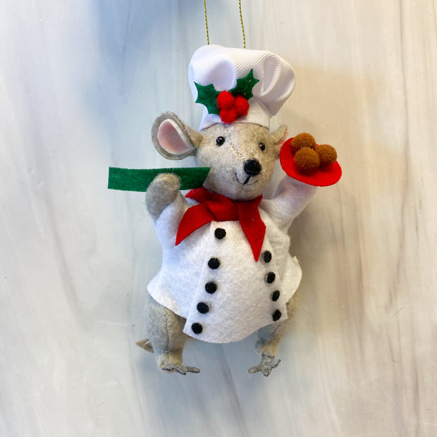 Mouse Chef Ornaments