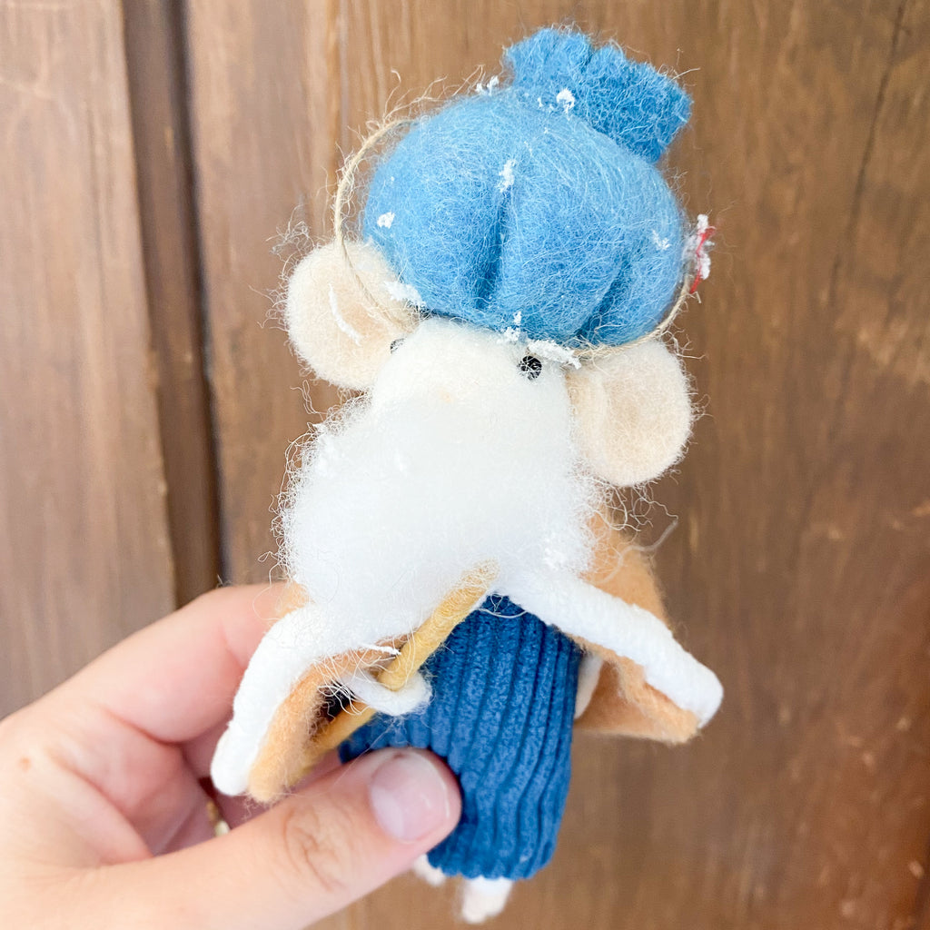 Mouse King Ornament, 3 Asst, Felt, 5.5"