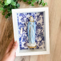 Blessed Mary in White Frame 5x7