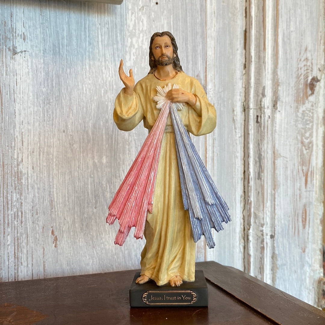 Divine Mercy Statue in Color 8"