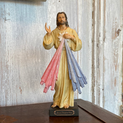 Divine Mercy Statue in Color 8"