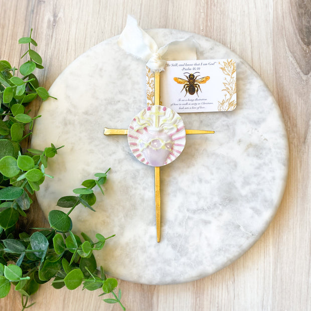 Resin Intaglio Nail Cross - Pastels