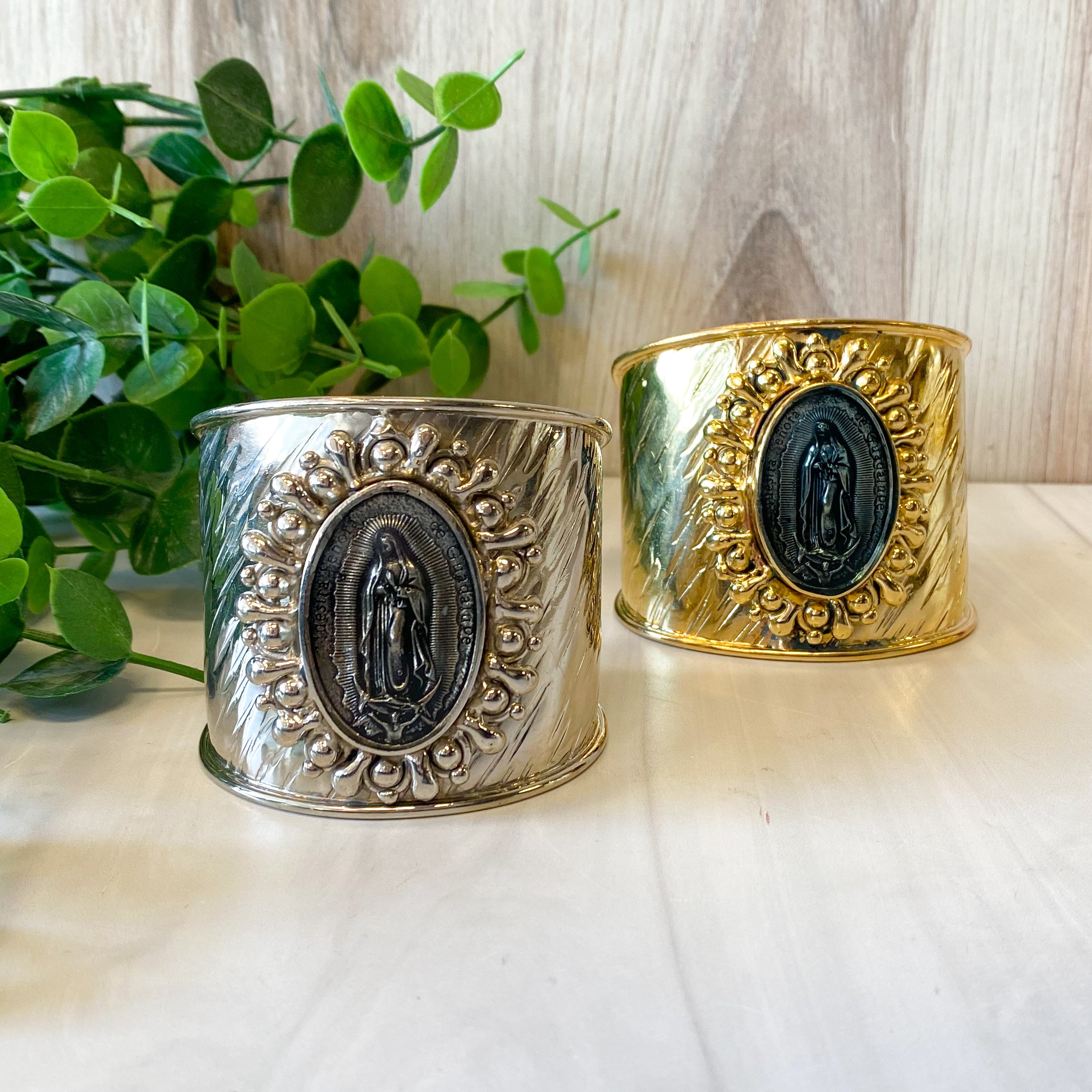 Silver Guadalupe Cuff Bracelet