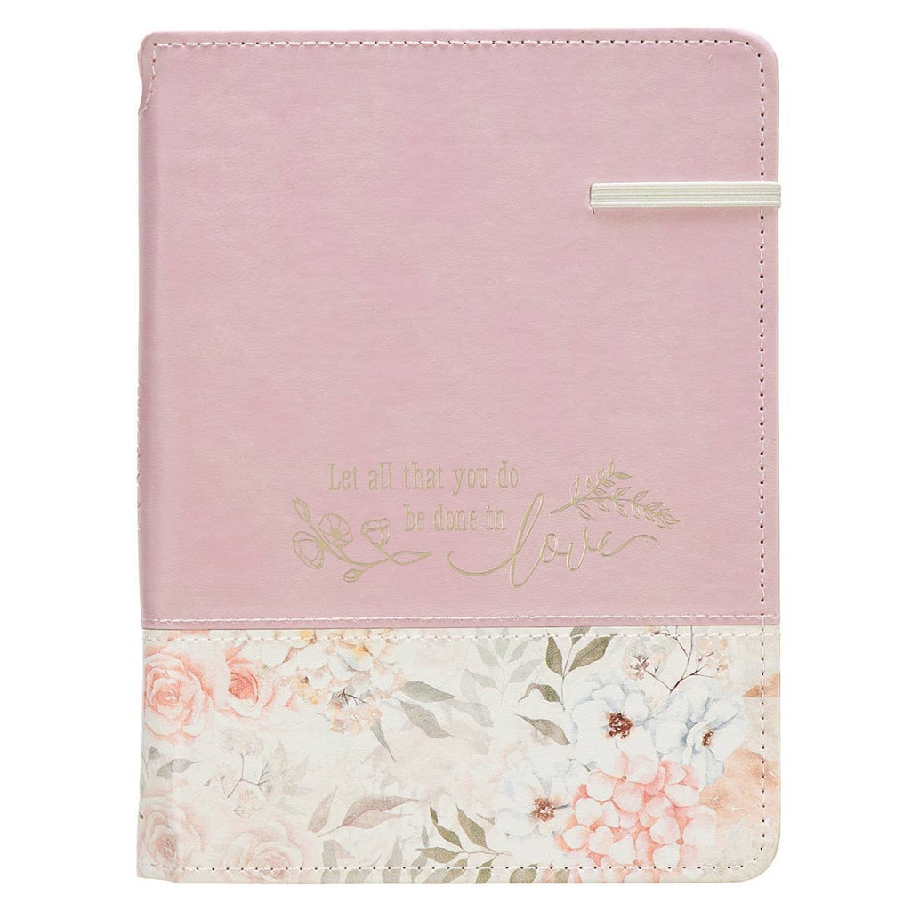 Journal Classic w/Elastic & Pen Holder Love 1 Cor. 16:14