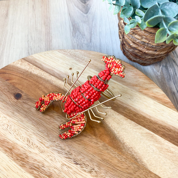 Crawfish Napkin Rings, Set of 4