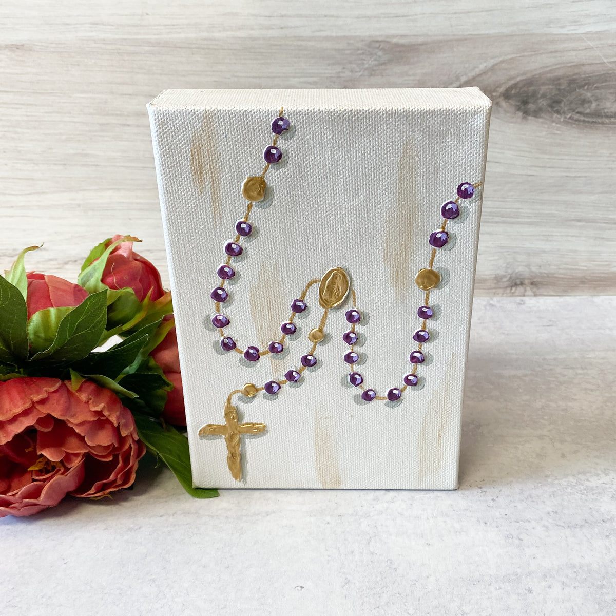 5x7 Rosary Canvas (Assorted Colors)