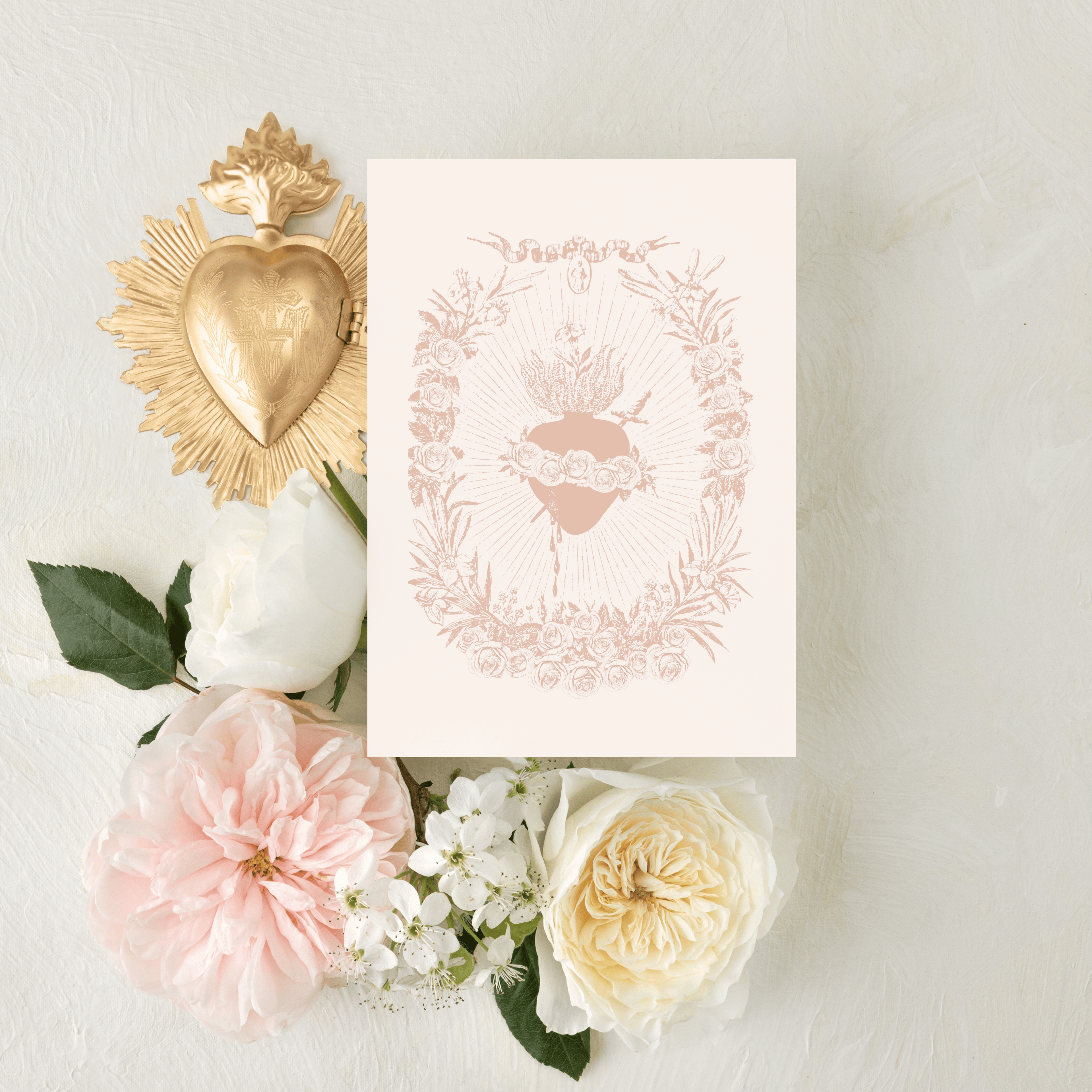 Catholic Mass Cards, Immaculate Heart of Mary, Mass Intention Cards, with optional Mass scheduling