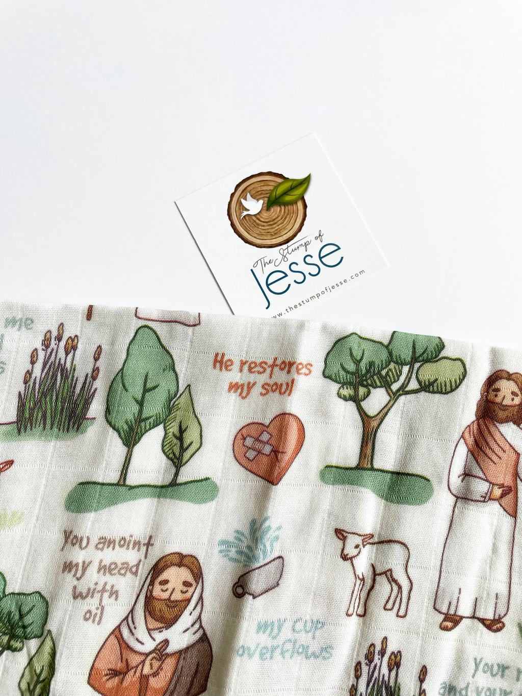 The Good Shepherd Muslin Deluxe Swaddle I Catholic Gift
