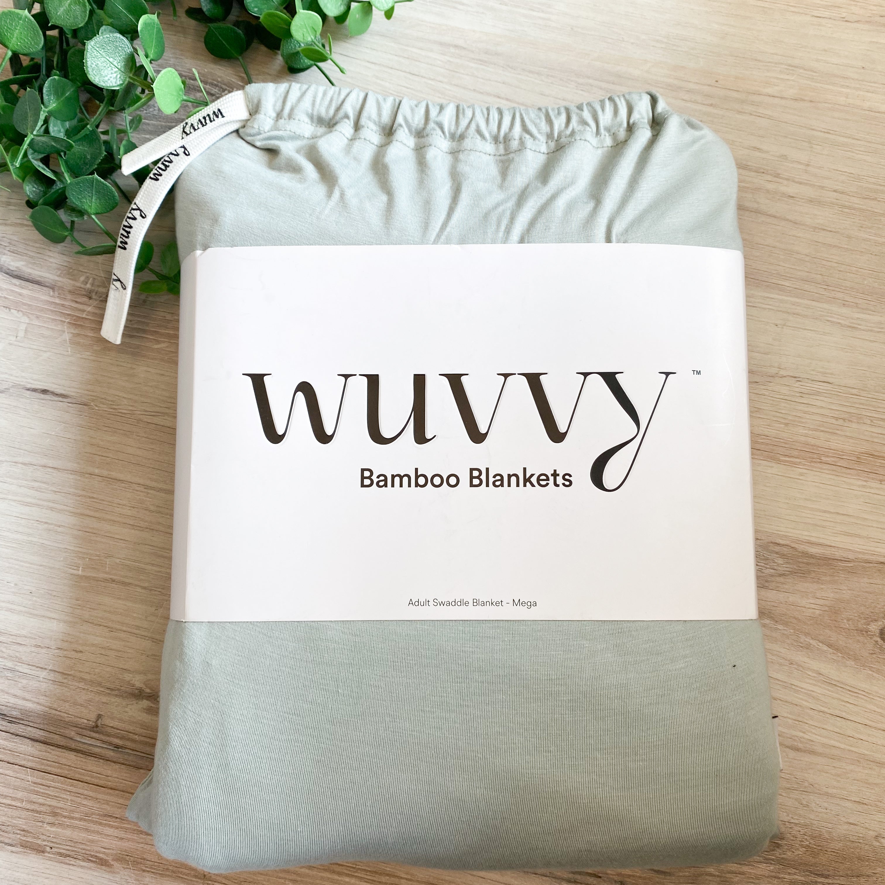Wuvvy Bamboo Blanket Sage Mega (96x57)