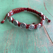 Silver St Benedict Protection Bracelet