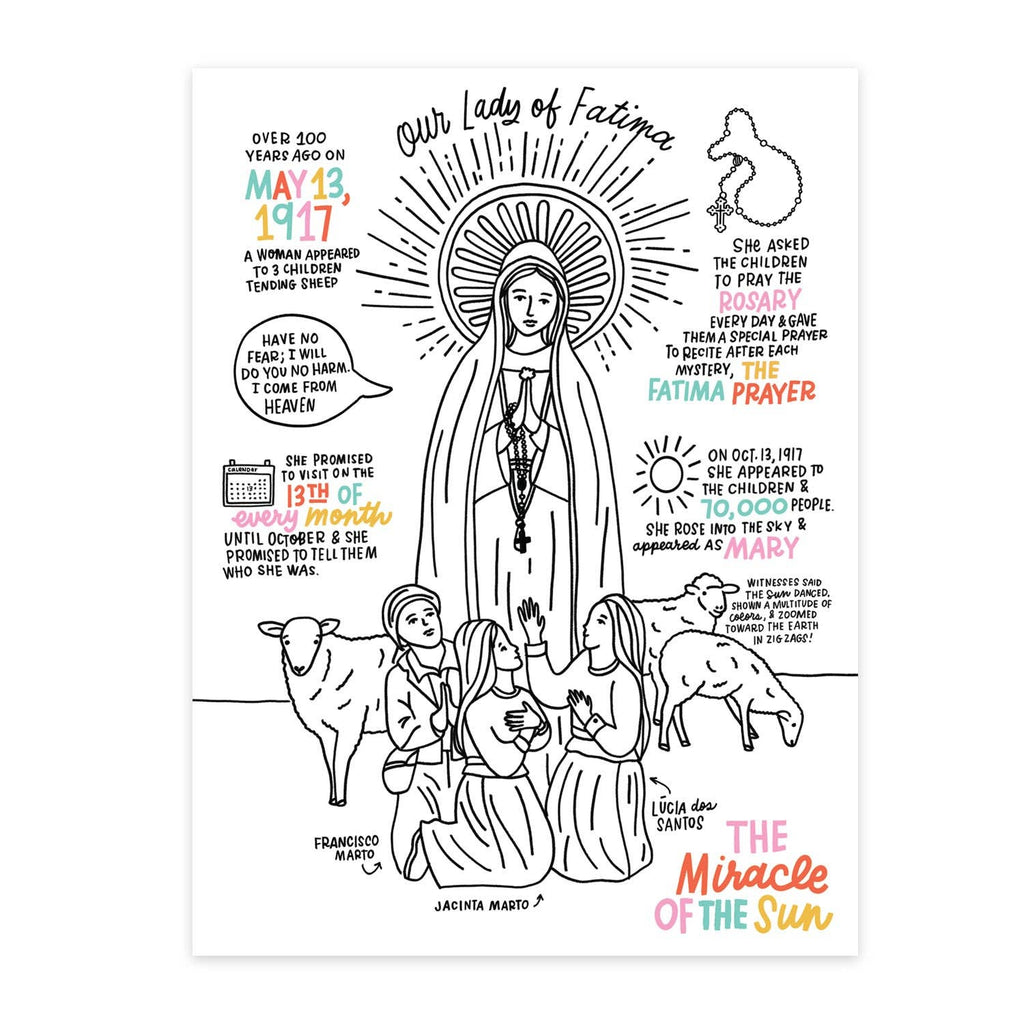 Our Lady of Fatima Jumbo Activity Sheet - 3 pack