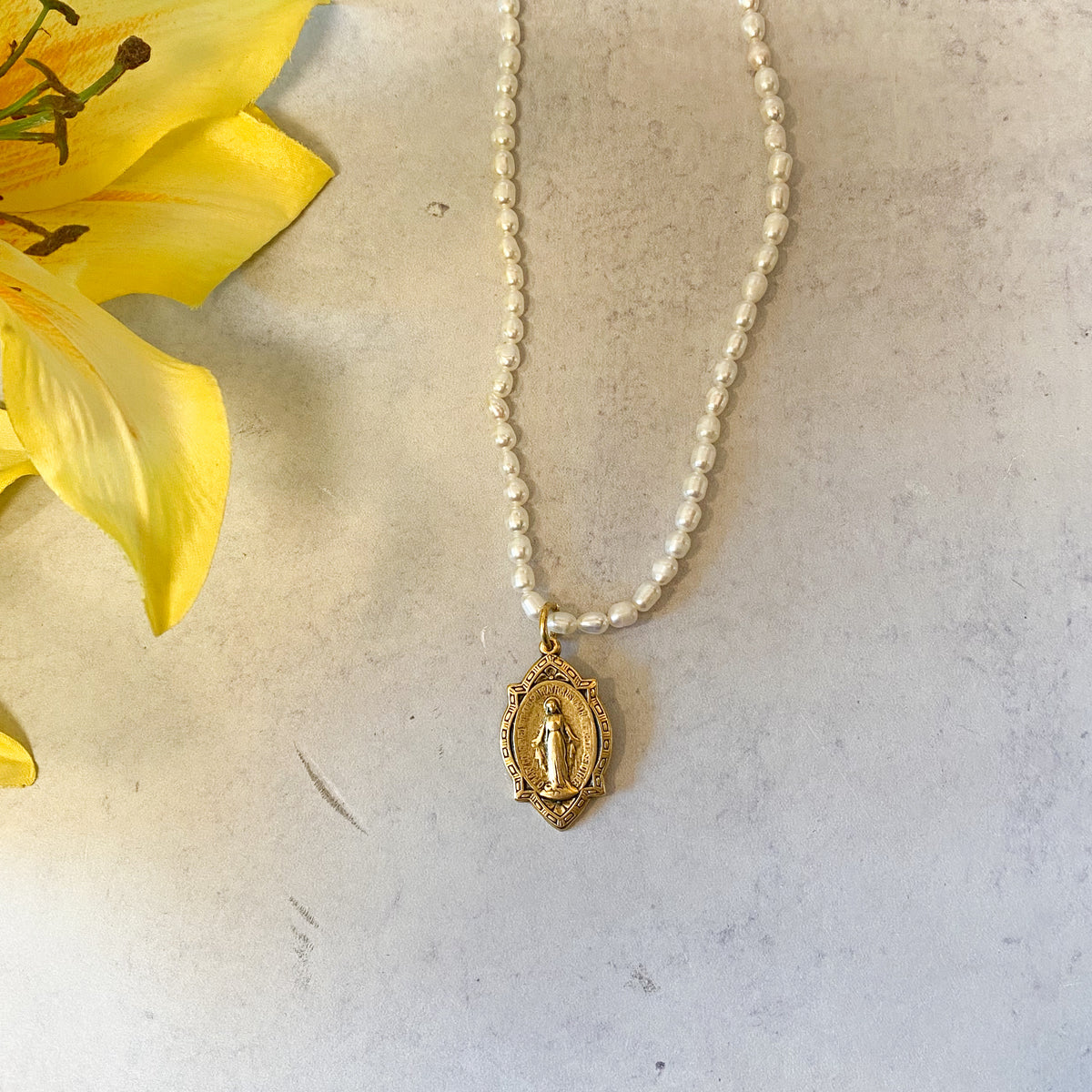 Rosa Mystica Pearl Necklace