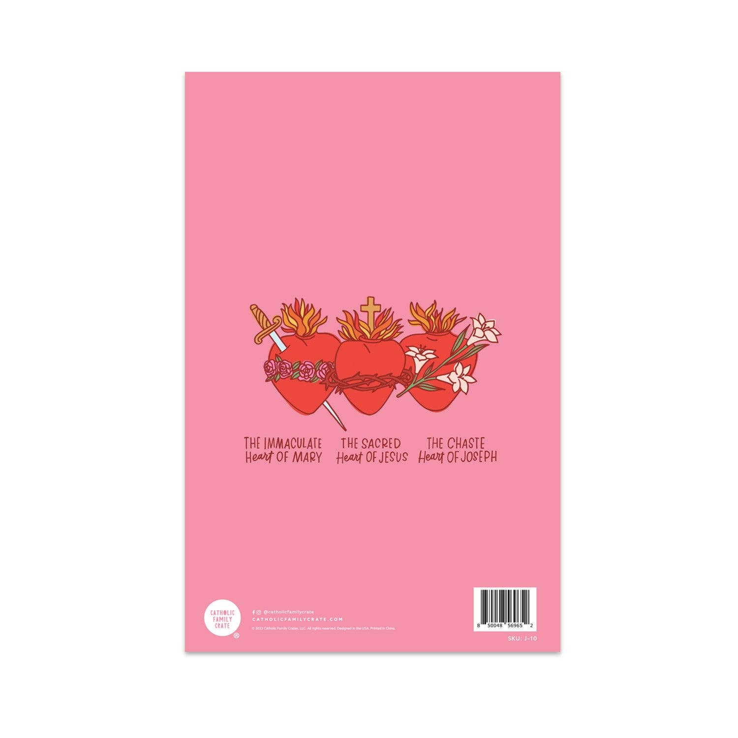 Holy Family Hearts Notepad