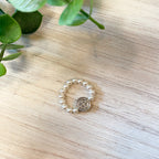 Beaded Religious Medal Rings