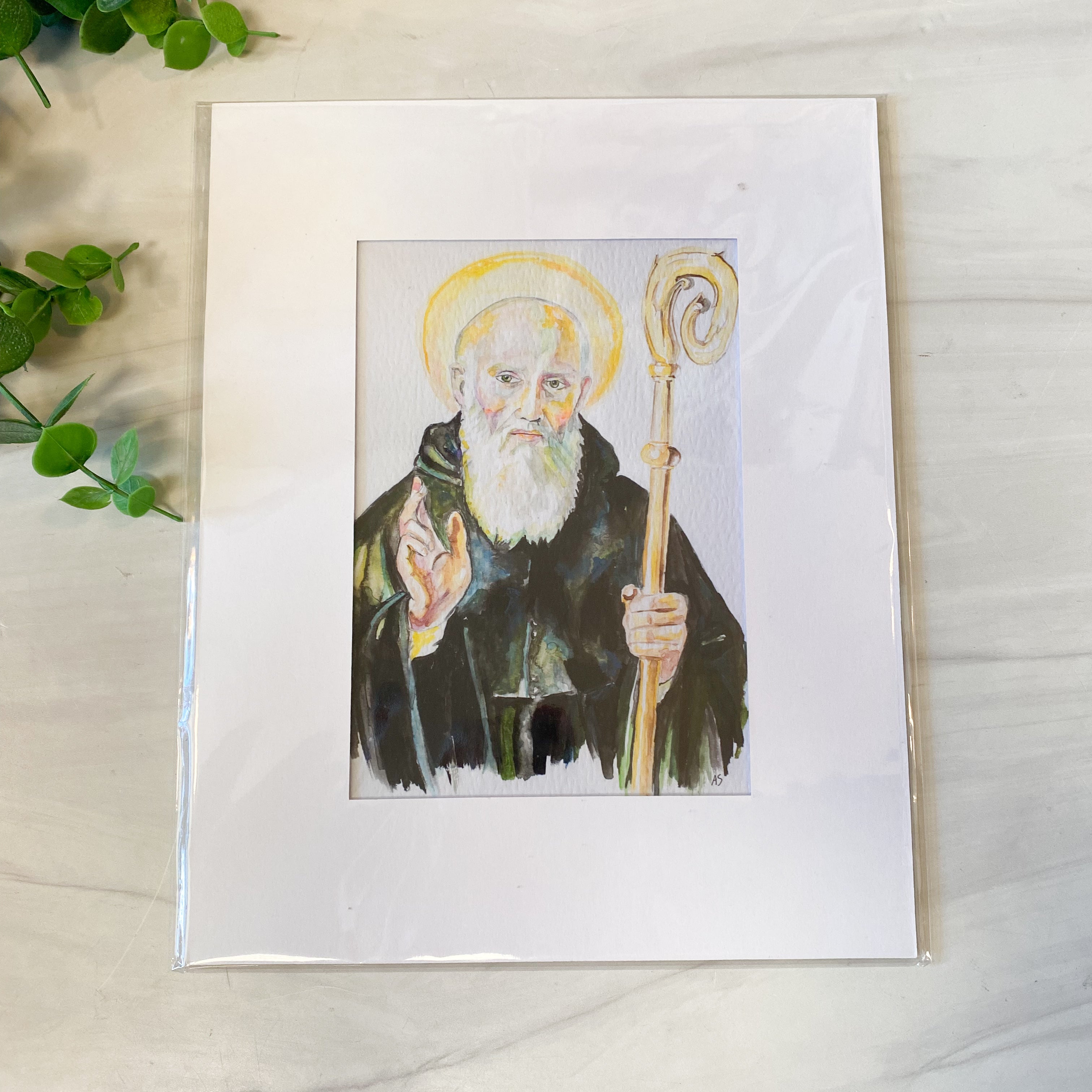 St. Benedict Watercolor Print
