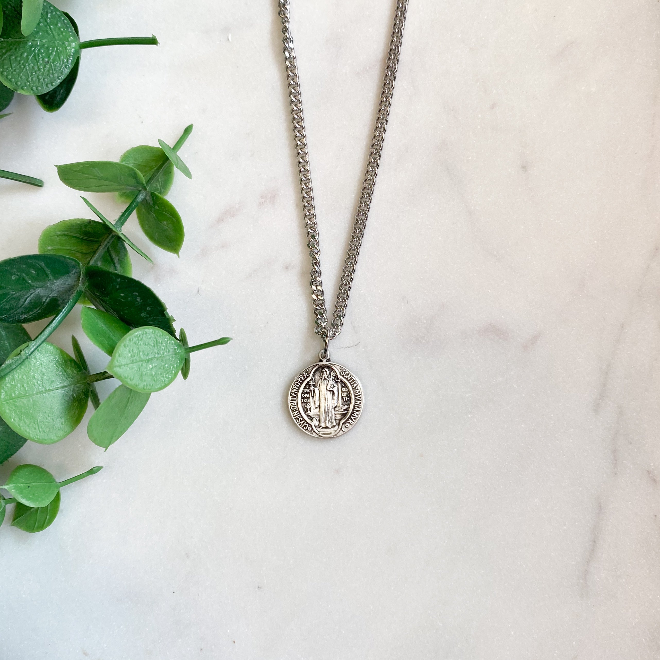 Sterling Silver St. Benedict Necklace