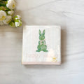 Boxwood Bunny Cocktail Napkins White/Multi 5x5