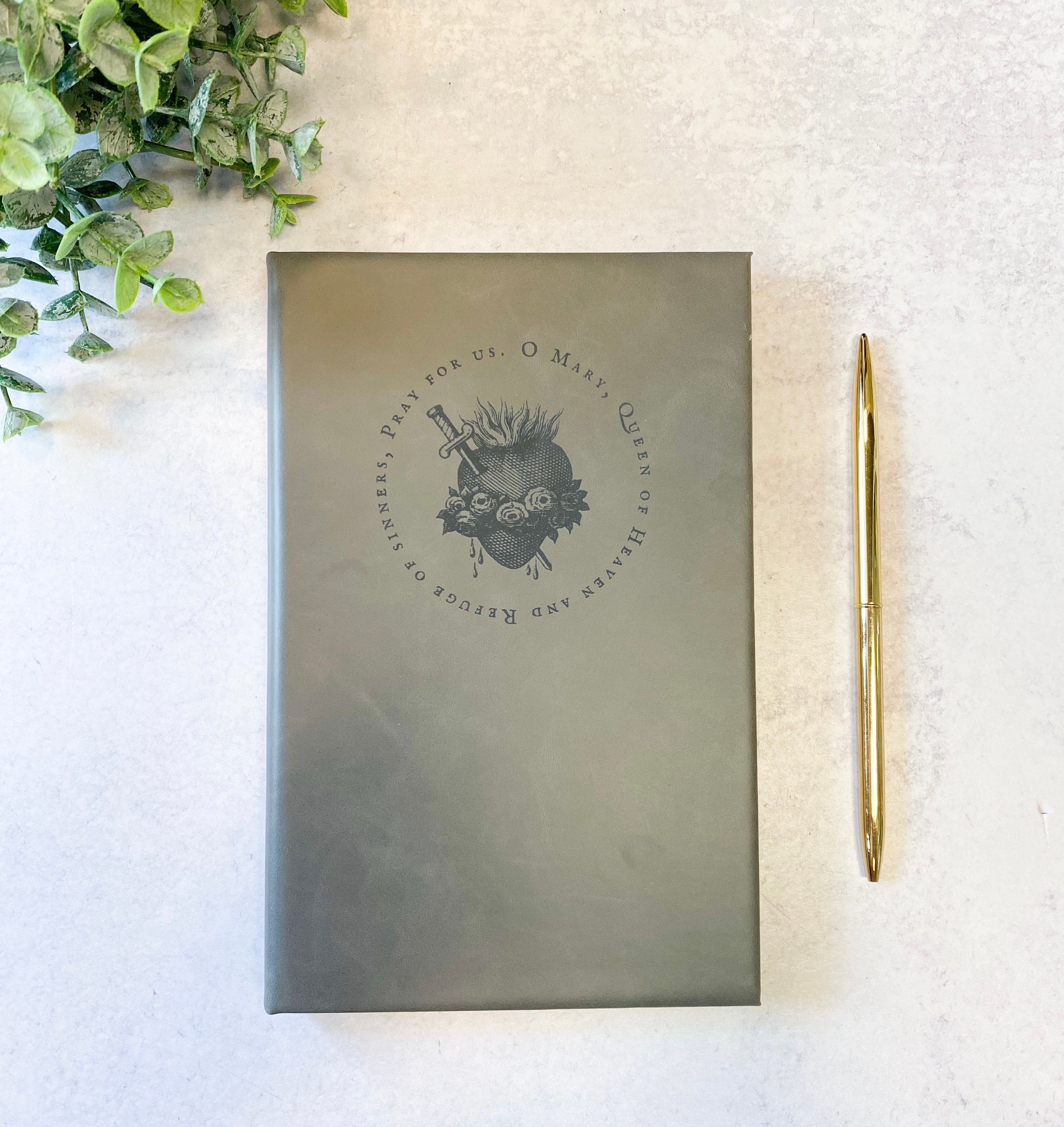 Immaculate Heart of Mary Journals - Vegan Leather, Lined