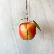 4-1/2"H - 5"H Metal Apple/Pomegranate Ornament, 2 Styles
