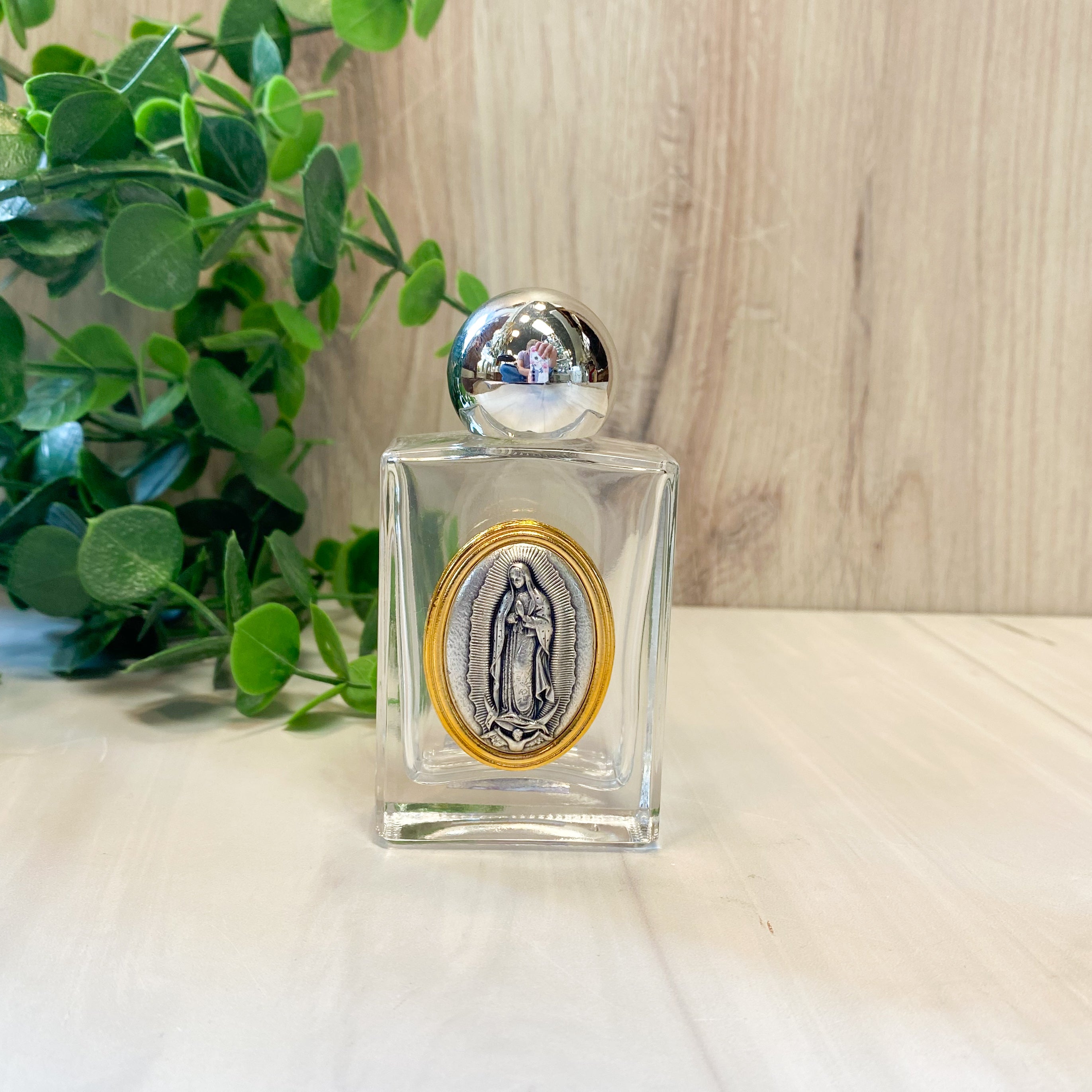 Our Lady of Guadalupe Holy Water Bottle 1.75x3.25